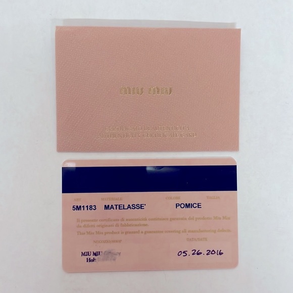 *HP x2* Miu miu matelasse pomice long zipper wallet (5M1183) - Picture 15 of 15